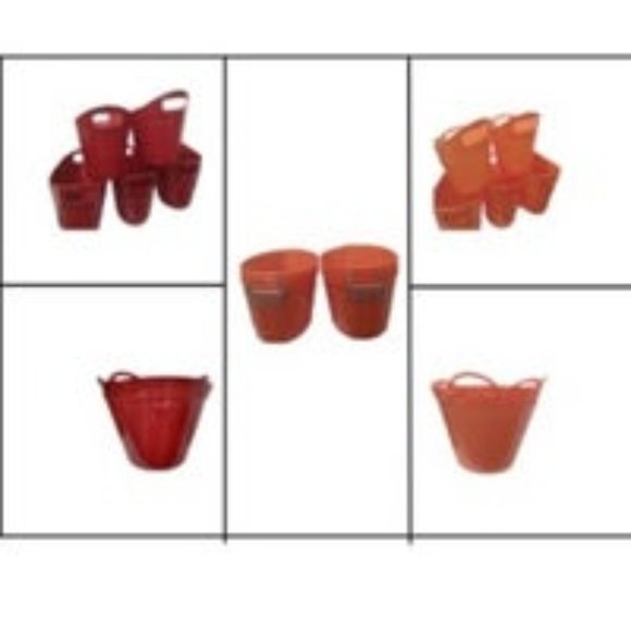 Lot of 34 Plastic round storage baskets and buckets for cleaning and organizing. - Picture 1 of 16